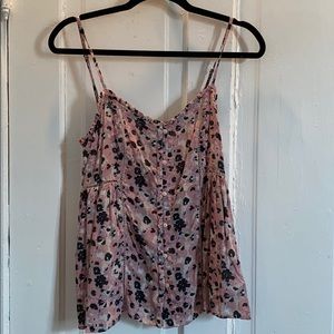 Pink Floral Tank Top